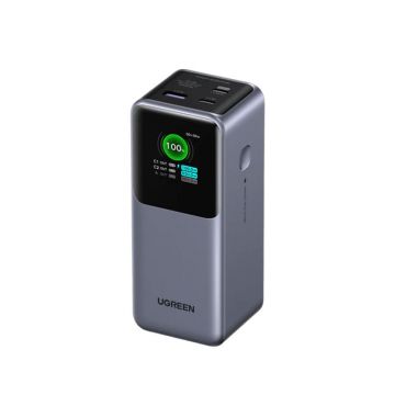 Baterie externa UGREEN 20000mAh 130W Fast Charging Power Bank PB721, 20000mAh, 130W, Ecran digital inteligent, Gri