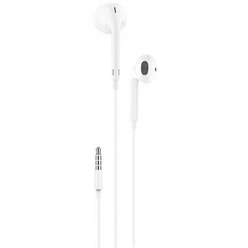 Casti Audio In-Ear T34 Mini Jack 3.5MM Alb