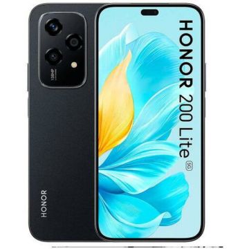 Honor Telefon Mobil Honor 200 Lite, Procesor Mediatek Dimensity 6080 Octa-Core, AMOLED Touchscreen 6.7, 8GB RAM, 256GB Flash, Camera Tripla 108+5+2MP, Wi-Fi, 5G, Dual Sim, Android, Negru