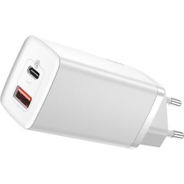 Incarcator GaN2 Lite, USB/USB-C, Quick Charge 4.0, Power Delivery 3.0, 65W, Alb