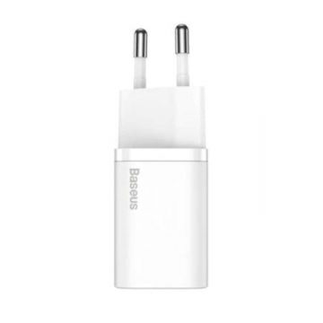 INCARCATOR retea Baseus Super Si, Quick Charge 20W, 1 x USB Type-C 5V/3A, alb