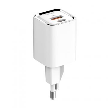 Incarcator retea Serioux 30W Quick Charge, Intrare AC100-240V~ 50/60Hz 0.7A Max, PD Ieșire: 5V-3A, 9V-3A, 12V-2.5A, 15V 2A, 20V=1.5A (30W), QC Ieșire: 5V-3A, 9V-2A, 12V=1.5A (18W), PD+QC=5V=3.6A, Total: 30W Max