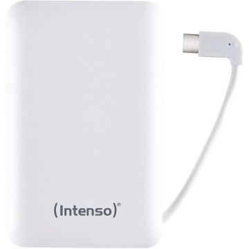 Intenso Acumulator extern Intenso XC10000, 10000mAh, USB-A si Cablu USB Type-C, Alb