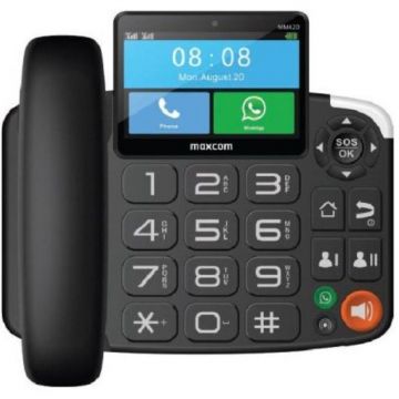 Maxcom Telefon de birou Maxcom MM42D SE , cu cartela SIM, 4G, optine apel video sau vocal, Negru