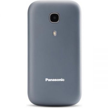 Panasonic Telefon mobil Panasonic GSM KX-TU400EXG, Single SIM, Tehnologie 2 G, memorie Ram 1 Gb, Buton SOS, ideal pentru seniori, Bleu -Gri