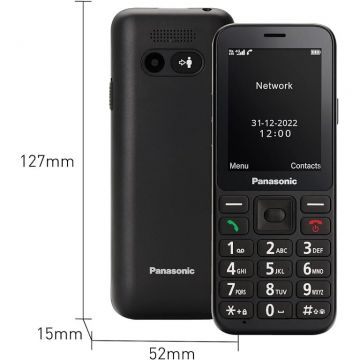 Panasonic Telefon mobil Panasonic KX-TU250EXB 4G, negru