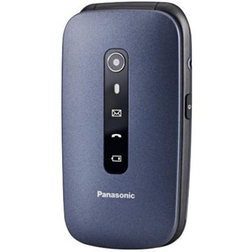 Panasonic Telefon mobil pentru persoane varstnice, Panasonic KX-TU550EXC, 4g, buton SOS, Albastru