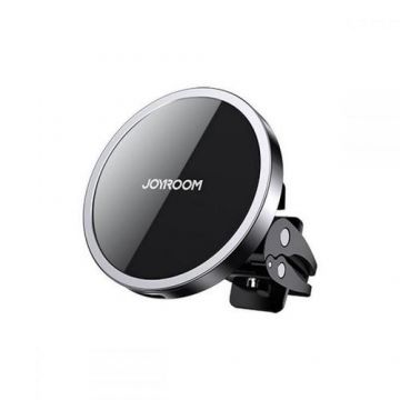 Suport auto Joyroom JR-ZS240 Magnetic, compatibil MagSafe, incarcare wireless, rotire 360 grade, Cablu USB-C inclus (Negru)