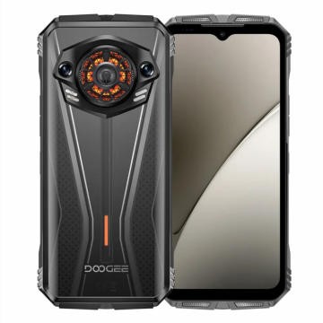 Telefon mobil Doogee S Punk Pro, Argintiu, 4G, ecran 6.6 FHD+ IPS 90Hz, 20GB RAM (8GB+12GB extins), 512GB ROM, camera AI de 50MP, Unisoc T7280, Android 14, baterie de 10800mAh, 33W, NFC, Dual SIM