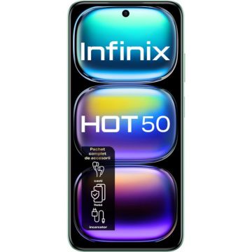 Telefon mobil Infinix Hot 50 X6882, 8GB RAM, 128GB stocare, 4G, Sage Green