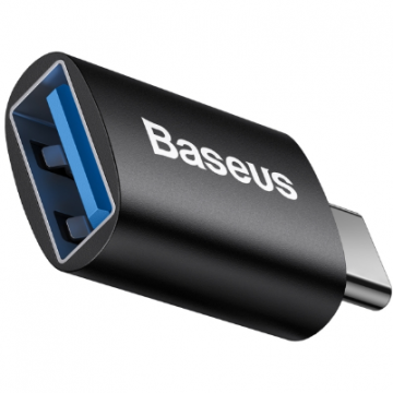 BASEUS Adaptor OTG Type-C la USB 3.1, Baseus Ingenuity Series (ZJJQ000001), Black