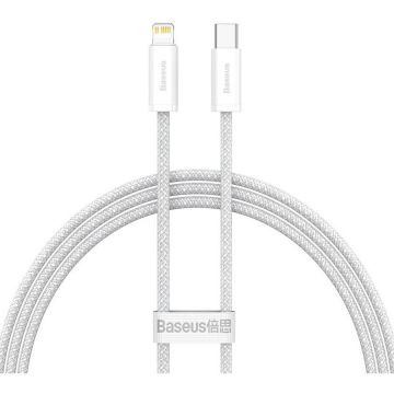 BASEUS CABLU alimentare si date Baseus Dynamic, Fast Charging Data Cable pt. smartphone, USB Type-C la Lightning Iphone PD 20W, braided, 1m, alb