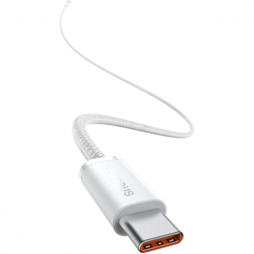 BASEUS CABLU alimentare si date Baseus Dynamic, Fast Charging Data Cable pt. smartphone, USB Type-C la USB Type-C PD 100W, braided, 1m, alb