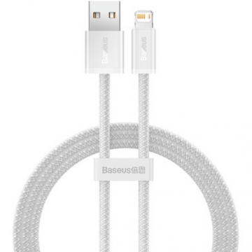 BASEUS CABLU alimentare si date Baseus Dynamic Series, Fast Charging Data Cable pt. smartphone, USB la Lightning Iphone 2.4A, 1m, braided, alb