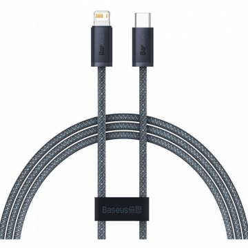 BASEUS CABLU alimentare si date Baseus Dynamic Series, Fast Charging Data Cable pt. smartphone, USB Type-C la Lightning Iphone 20W, 1m, braided, gri