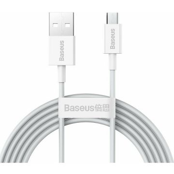 BASEUS CABLU alimentare si date Baseus Superior, Fast Charging Data Cable pt. smartphone, USB la Micro-USB 2A, 2m, alb