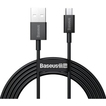 BASEUS CABLU alimentare si date Baseus Superior, Fast Charging Data Cable pt. smartphone, USB la Micro-USB 2A, 2m, negru