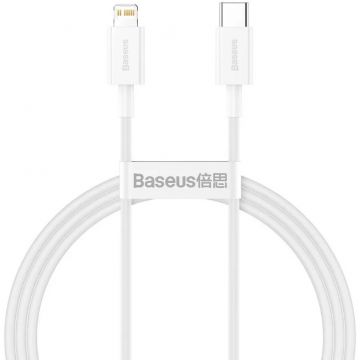 BASEUS CABLU alimentare si date Baseus Superior, Fast Charging Data Cable pt. smartphone, USB Type-C la Lightning Iphone PD 20W, 1.5m, alb