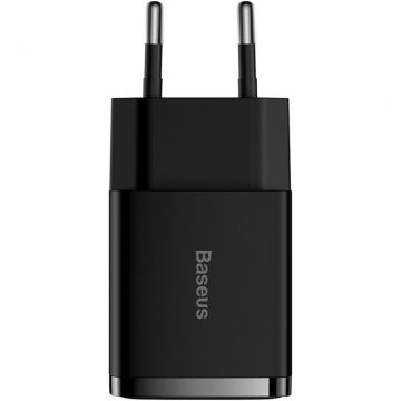 BASEUS Incarcator de retea Baseus Compact CCXJ010201, 2 USB, functie de incarcare rapida, 10,5 W, Negru