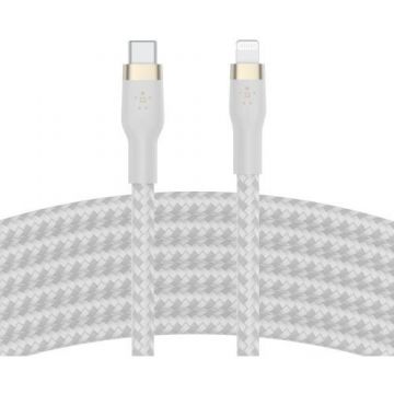 Belkin Cablu de date Belkin Pro Flex, USB-C - Lightning, 1m, White