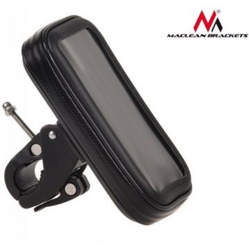 MACLEAN Suport telefon Maclean Bicycle M MC-688M, 7,5 x 13,5 x3 ,5 cm, Negru cu folie transparenta