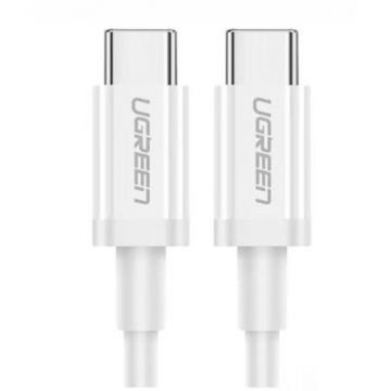 Ugreen CABLU alimentare si date Ugreen, US264, Fast Charging Data Cable pt. smartphone, USB Type-C la USB Type-C 5V/3A, 1m, alb