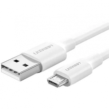 Ugreen CABLU alimentare si date Ugreen, US289, Fast Charging Data Cable pt. smartphone, USB la Micro-USB, nickel plating, PVC, 1m, alb