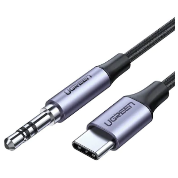 Ugreen CABLU Ugreen, AV143, USB Type-C(T) to Jack 3.5mm(T),nu are chip DAC, lungime 1m, gri