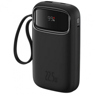 BASEUS Power bank Baseus Qpow2 Dual-Cable, 20000mAh, PD 3.0 + QC 3.0 22.5W, 1 x USB, 1 x Iphone Lightning, 2 x USB Type-C, digital display pentru status baterie, total 2.4A, negru BASEUS Power bank Baseus Qpow2 Dual-Cable, 20000mAh, PD 3.0 + QC 3.0 22.5W, 1 x USB, 1 x Iphone Lightning, 2 x USB Type-C, digital display pentru status baterie, total 2.4A, negru