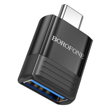 Borofone ADAPTOR Borofone BV18 , USB 3.0 (M) to USB Type-C (T), corp metalic, negru Borofone ADAPTOR Borofone BV18 , USB 3.0 (M) to USB Type-C (T), corp metalic, negru