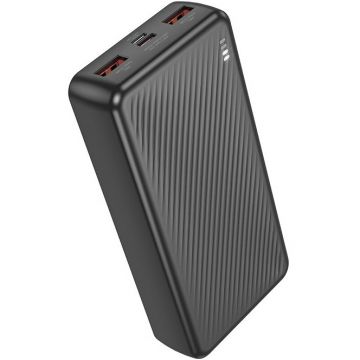 Borofone Baterie externa Borofone BJ56A, 20000mAh, 22.5W, 2 x USB; 1 x USB Type-C, 1 x Micro USB, total 2A, negru Borofone Baterie externa Borofone BJ56A, 20000mAh, 22.5W, 2 x USB; 1 x USB Type-C, 1 x Micro USB, total 2A, negru