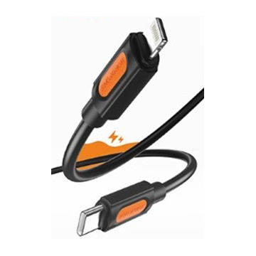 Borofone Cablu alimentare si date Borofone „BX114”, Fast Charging Data Cable pentru smartphone, USB Type-C la Iphone Lightning 27W, 1m, negru Borofone Cablu alimentare si date Borofone „BX114”, Fast Charging Data Cable pentru smartphone, USB Type-C la Iphone Lightning 27W, 1m, negru