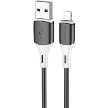 Borofone Cablu alimentare si date Borofone „BX79”, Fast Charging Data Cable pentru smartphone, USB la Iphone Lightning 2.4A, 1m, negru Borofone Cablu alimentare si date Borofone „BX79”, Fast Charging Data Cable pentru smartphone, USB la Iphone Lightning 2.4A, 1m, negru