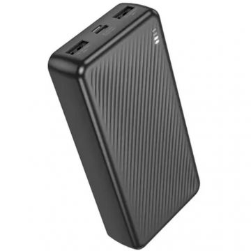 Borofone Power bank Borofone „BJ55A”, 20000mAh, 10W, 2 x USB, 1 x USB Type-C, 1 x Micro USB, total 5V/2A, negru Borofone Power bank Borofone „BJ55A”, 20000mAh, 10W, 2 x USB, 1 x USB Type-C, 1 x Micro USB, total 5V/2A, negru