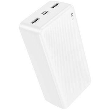 Borofone Power bank Borofone „BJ55B”, 30000mAh, 10W, 1 x USB, 1 x USB Type-C, 1 x Micro USB, total 5V/2A, alb Borofone Power bank Borofone „BJ55B”, 30000mAh, 10W, 1 x USB, 1 x USB Type-C, 1 x Micro USB, total 5V/2A, alb