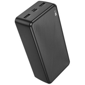 Borofone Power bank Borofone „BJ55B”, 30000mAh, 10W, 2 x USB, 1 x USB Type-C, 1 x Micro USB, total 5V/2A, negru Borofone Power bank Borofone „BJ55B”, 30000mAh, 10W, 2 x USB, 1 x USB Type-C, 1 x Micro USB, total 5V/2A, negru