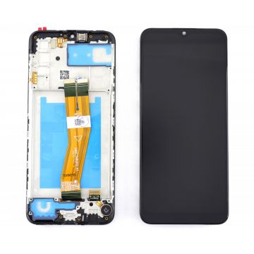 Display Samsung A02s A025F A025G OEM cu Rama VARIANTA LUNGA CU STICLA 162mm Display Samsung A02s A025F A025G OEM cu Rama VARIANTA LUNGA CU STICLA 162mm