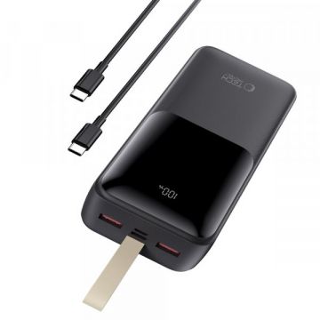 Tech-Protect Baterie Externa Tech-Protect PB03, 30000mAh, 22.5W, PD + FQI, 1 x microUSB - 1 x USB-C - 2 x USB-A, Neagra Tech-Protect Baterie Externa Tech-Protect PB03, 30000mAh, 22.5W, PD + FQI, 1 x microUSB - 1 x USB-C - 2 x USB-A, Neagra