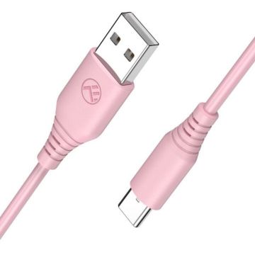 Tellur Cablu silicon Tellur USB to Type-C, 3A, 1m, Roz Tellur Cablu silicon Tellur USB to Type-C, 3A, 1m, Roz