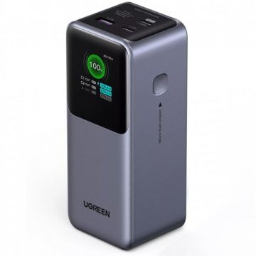 Ugreen Baterie Externa UGREEN PB721, 20000mAh, 130W, QC + PD, 1 x USB-A - 2 x USB-C, Gri Ugreen Baterie Externa UGREEN PB721, 20000mAh, 130W, QC + PD, 1 x USB-A - 2 x USB-C, Gri