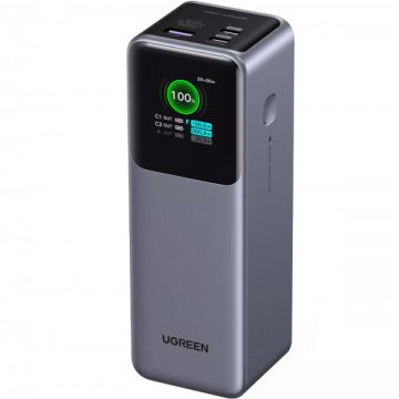 Ugreen Baterie Externa UGREEN PB722, 25000mAh, 200W, QC + PD, 1 x USB-A - 2 x USB-C, Gri Ugreen Baterie Externa UGREEN PB722, 25000mAh, 200W, QC + PD, 1 x USB-A - 2 x USB-C, Gri