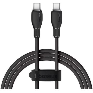 BASEUS CABLU alimentare si date Baseus Pudding, pt. smartphone, USB Type-C la USB Type-C, 100W, 1.2m, Negru BASEUS CABLU alimentare si date Baseus Pudding, pt. smartphone, USB Type-C la USB Type-C, 100W, 1.2m, Negru