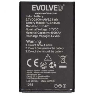 Evolveo Baterie originală EVOLVEO EasyPhone XG, 900 mAh, EP-650 Evolveo Baterie originală EVOLVEO EasyPhone XG, 900 mAh, EP-650