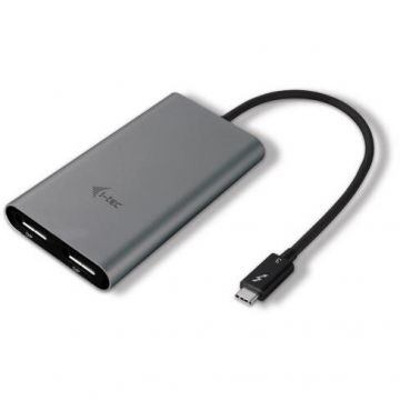 I-TEC Adaptor i-tec Thunderbolt 3 - 2x Display Port, Black I-TEC Adaptor i-tec Thunderbolt 3 - 2x Display Port, Black