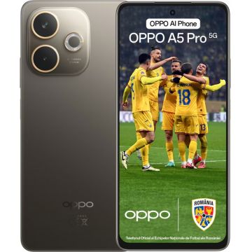 Smartphone Oppo A5 Pro, 256GB, 8GB RAM, Dual SIM, 5G, Tri-Camera, Black Brown Smartphone Oppo A5 Pro, 256GB, 8GB RAM, Dual SIM, 5G, Tri-Camera, Black Brown