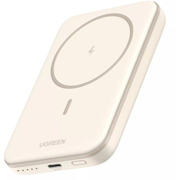Ugreen Baterie externa Ugreen PB560, 5000mAh, 15W, magnetica, USB Type-C input/output, compatibila MagSafe, bej Ugreen Baterie externa Ugreen PB560, 5000mAh, 15W, magnetica, USB Type-C input/output, compatibila MagSafe, bej