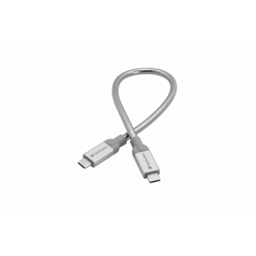 Verbatim Cablu de date Verbatim 48867, USB-C - USB-C, 0.3m, Silver Verbatim Cablu de date Verbatim 48867, USB-C - USB-C, 0.3m, Silver