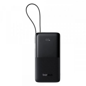 BASEUS Baterie Externa Baseus Bipow 2, 10000mAh, 20W, QC + PD, 1 x USB-A - 2 x USB-C, Neagra P10077101113-00 BASEUS Baterie Externa Baseus Bipow 2, 10000mAh, 20W, QC + PD, 1 x USB-A - 2 x USB-C, Neagra P10077101113-00