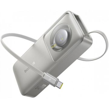 BASEUS Baterie Externa Baseus OS Free2Pull, 10000mAh, 30W, PD, 2 x USB-C, Gri P10073701843-00 BASEUS Baterie Externa Baseus OS Free2Pull, 10000mAh, 30W, PD, 2 x USB-C, Gri P10073701843-00