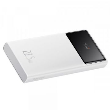 BASEUS Baterie Externa Baseus Star Lord, 10000mAh, 22.5W, QC + PD, 1 x USB-C - 2 x USB-A, Alba PPXJ100002 BASEUS Baterie Externa Baseus Star Lord, 10000mAh, 22.5W, QC + PD, 1 x USB-C - 2 x USB-A, Alba PPXJ100002